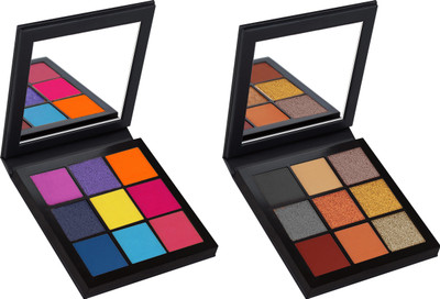 

volo H Beauty 18 Pigmented Eye Shadow, (10 Matte, 8 Shimmer) Velvet Texture Long Stay Eye Shadow 10 g(Black, Grey, Yellow, Brown, Skin Color, Coffee, Baby Pink, Blue, Coco, Shy, Bossy)