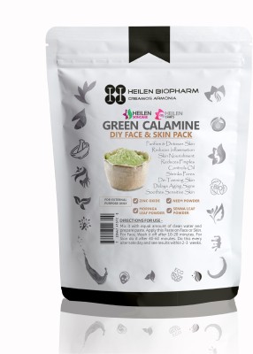 

Heilen Biopharm Green Calamine Face Pack (Nature's Essence from Heilen Biopharm) Zinc Oxide, Neem, Senna & Moringa Leave Powder (200 gm / 7 oz / 0.44 lb)(200 g)