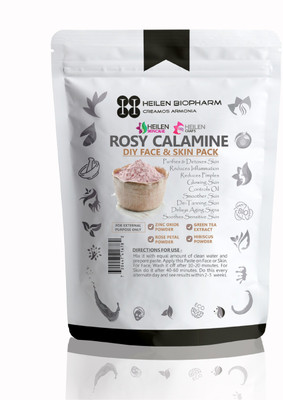 

Heilen Biopharm Rosy Calamine (Essence of Flowers from Heilen Biopharm) Zinc Oxide, Rose Petal, Hibiscus & Green Tea Powder -400gm/14oz/0.88lb(400 g)