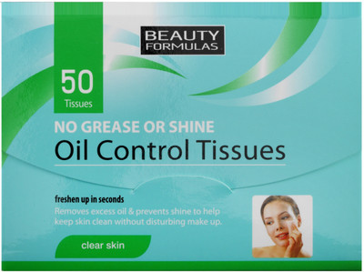 

Beauty Formulas Clear Skin No Grease or Shine Oil Control Tissues(Pack of 50)