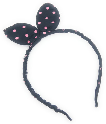 

SKD Rabbit Bunny Ears Hairband for Kids /Headband for Girls / Polka Dots Bunny Rabbit Ears Hair Accessories Design 005 Head Band(Black)