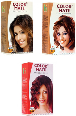 

Color Mate Hair Cream Hair Color(Golden Brown + Golden Copper + Copper Red)