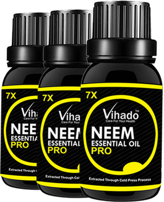 

VIHADO Pure Neem Oil 7x Pro (Azadirachta Indica) 100% Natural Cold Pressed (20 ml) (pack of 4) Hair Oil(20 ml)
