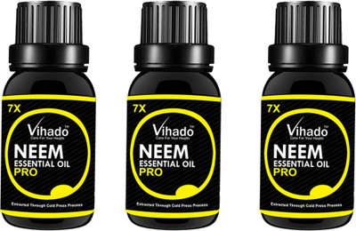 

VIHADO Pure Organic Neem Oil 7x Pro (ColdPressed & Undiluted) Hair Oil (30 ml) (Pack of 3) Hair Oil(30 ml)