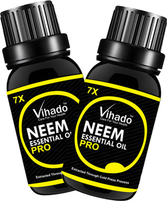 

VIHADO Neem Carrier Oil 7x Pro Pure Natural For Skin care & Hair treatment Hair Oil (10 ml) (Pack of 2) Hair Oil(10 ml)