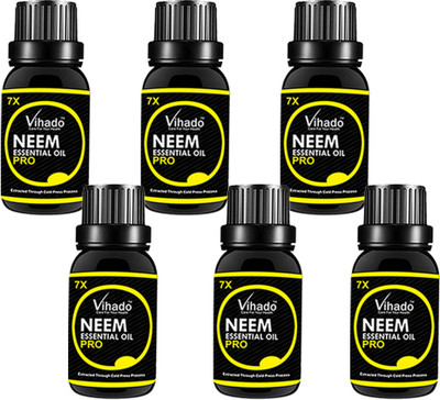 

VIHADO 100% Pure Cold Pressed Neem Oil 7x Pro For Hair, Skin & Nails - Natural Insect Repellent Hair Oil (20 ml) (pack of 6) Hair Oil(20 ml)