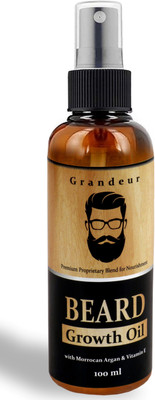 

Grandeur Mooch And Beard Growth Oil For Men 100ml with Vitamin E and Argan Oil Hair Oil(100 ml)