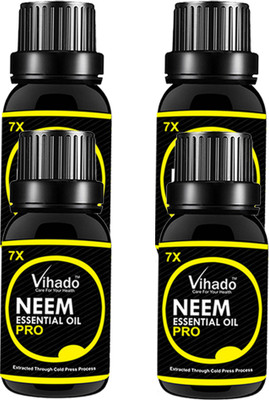 VIHADO 100% pure and natural Neem Oil 7x Pro (25 ml) (pack of 4) Hair Oil(25 ml)