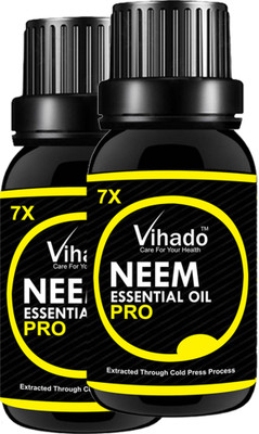 

VIHADO Neem Carrier Oil 7x Pro Pure Natural For Skin care & Hair treatment Hair Oil (15 ml) (Pack of 2) Hair Oil(15 ml)