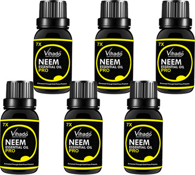 VIHADO 100% pure and natural Neem Oil 7x Pro (25 ml) (pack of 6) Hair Oil(25 ml)