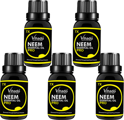 

VIHADO Pure Organic Neem Oil 7x Pro (ColdPressed & Undiluted) Hair Oil (10 ml) (pack of 5) Hair Oil(10 ml)