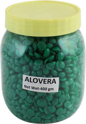 

Majik Aloevera Flavor Depilatory Wax Pearl Hair Removal Hot Wax Beans, 400 grams With One Wodden Spatula Wax(400 g)