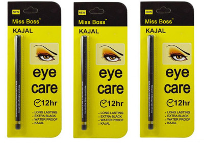 

Miss Boss 12hr Eye Care Kajal (pack of 3)(black)