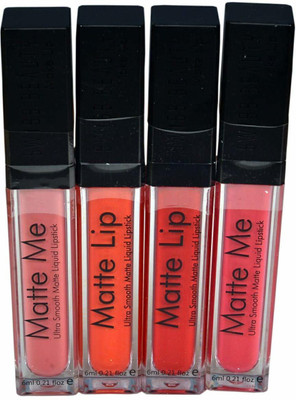 

Make Line Matte me Ultra Smooth Matte lipstick - Set of 4(Multicolor)