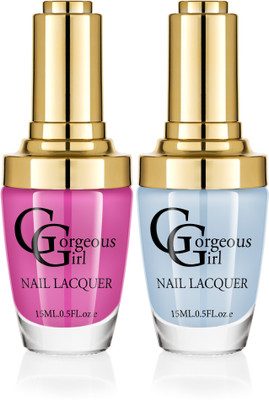 

Gorgeous Girl Glossy Nail Lacquer Non Photo Blue-05 & Big Dip O'Ruby-23(Pack of 2)