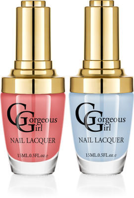 

Gorgeous Girl Glossy Nail Lacquer Non Photo Blue-05 & Burnt Sienna-16(Pack of 2)