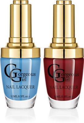 

Gorgeous Girl Glossy Nail Lacquer Bulganian Rose-04 & Ball Blue-06(Pack of 2)