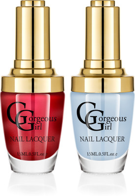 

Gorgeous Girl Glossy Nail Lacquer Non Photo Blue-05 & Pale Carmine-22(Pack of 2)