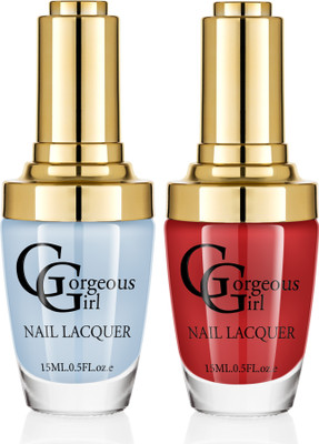 

Gorgeous Girl Nail Lacquer Rose Wood-03 & Non Photo Blue-05(Pack of 2)