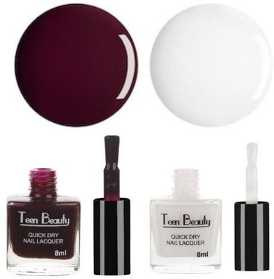 Teen Beauty DualNail-266 Plum Berry, Snowwhite(Pack of 2)