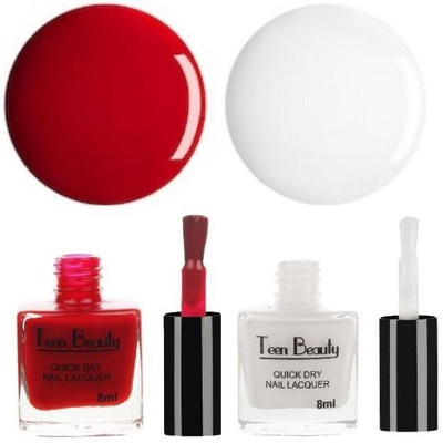 

Teen Beauty DualNail-267 Beautiful Red, Snowwhite(Pack of 2)