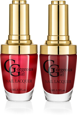 

Gorgeous Girl Glossy Nail Lacquer Bulganian Rose-04 & Pale Carmine-22(Pack of 2)