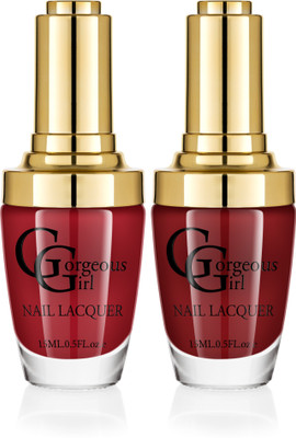 

Gorgeous Girl Glossy Nail Lacquer Bulganian Rose-04 & Deep Maroon-17(Pack of 2)