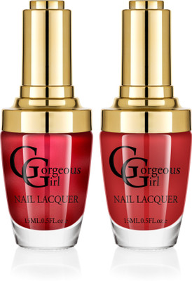 

Gorgeous Girl Glossy Nail Lacquer Rose Wood-03 & Pale Carmine-22(Pack of 2)