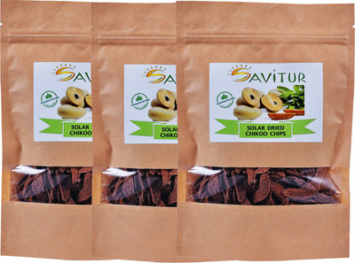 

Savitur Dried Chikoo Chips-(Pack of 3x200 Grams) Chiku(600 g, Vacuum Pack)