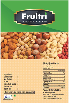 

Fruitri Premium California Almonds, 100% Natural Badam Giri 1KG Almonds(1000 g, Pouch)