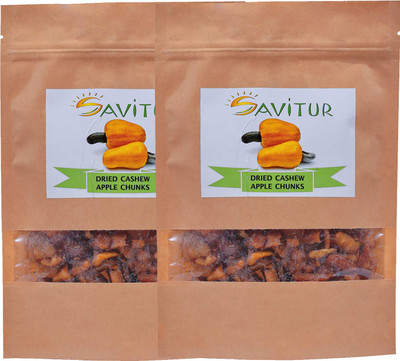 

Savitur Dried Cashew Apple Chunks-(Pack of 2x200 Grams) Apples(400 g, Vacuum Pack)