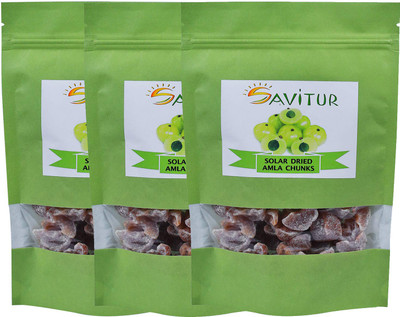 Savitur Dried Amla Chunks-(Pack of 3x200 Grams) Amla(600 g, Vacuum Pack)