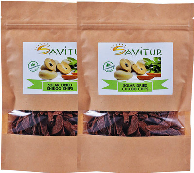 

Savitur Dried Chikoo Chips-(Pack of 2x200 Grams) Chiku(400 g, Vacuum Pack)