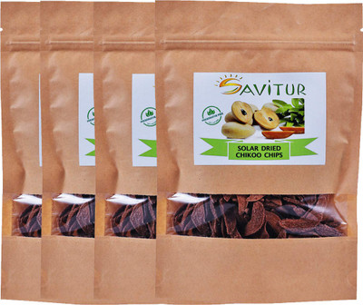 

Savitur Dried Chikoo Chips-(Pack of 4x200 Grams) Chiku(800 g, Vacuum Pack)