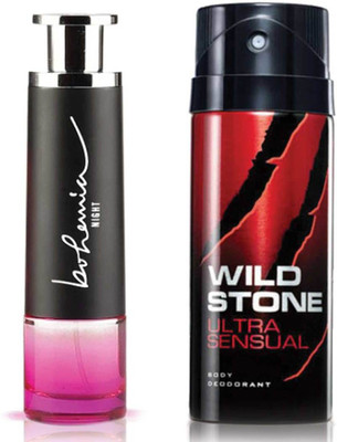 

Secret Temptation Bohemia Night Edp (100 ml) and Wild Stone Ultra Sensual Deodorant (150 ml), Pack of 2 Perfume - 250 ml(For Men & Women)