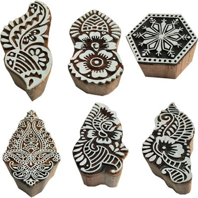 skart wooden printing blocks stamp150 Printing Blocks(Pack of 6)