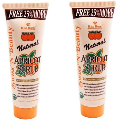 

Miss Boss Natural Apricot Scrub (212 g) pack of 2 Scrub(424 g)