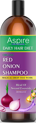 

Aspire Hair Diet Red Onion Shampoo With Organic Essentials & Free from Chemical, Sulphates & Parabens - For All Hair Types(200 ml)