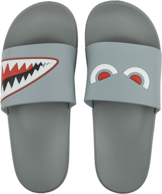 

IRSOE Grey Men's & Boy's Slider Slippers Flip Flop Slides