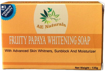

AE Naturals Premium Papaya Skin Whitening Soap With Sunblock 4X135g(540 g, Pack of 4)