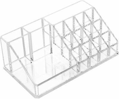 

Sadvidhya 16 Compartment Cosmetic Makeup, Jewellery, Lipstick, Cosmetic Storage Vanity Box(White)