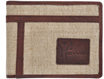 81% OFF on HAWAI Men Casual, Formal Beige Canvas Wallet(6 Card Slots)