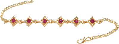 Twisha Brass Cubic Zirconia Gold-plated Bracelet