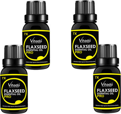 

VIHADO Flaxseed Oil, 7x Pro 100% Pure, Natural & Undiluted (10 ml) (Pack of 4)(10 ml)