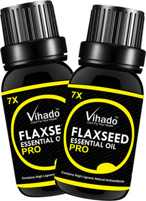 VIHADO 100% Pure Flax Seed Oil 7x Pro (10 ml) (Pack of 2)(10 ml)