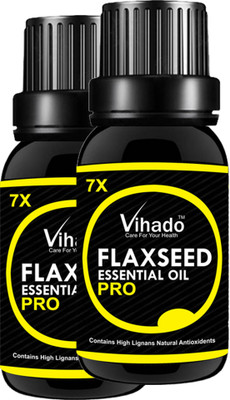 

VIHADO Flaxseed Oil, 7x Pro 100% Pure, Natural & Undiluted (15 ml) (Pack of 2)(15 ml)