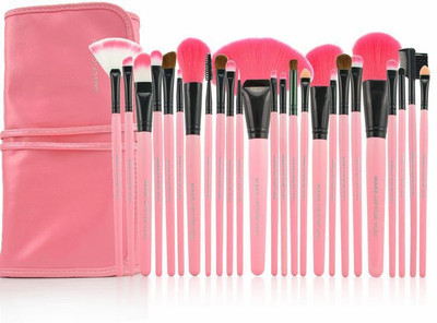 

Rsentera Makeup Brush Set, 24 Pieces with Pink PU Leather Case(Pack of 24)
