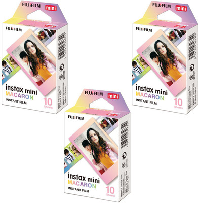 

Fujifilm Instax Mini Macaron 30 Shots Instant Film Roll(Yes 800 ISO Pack of 3)