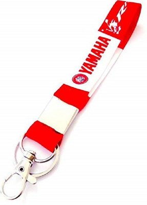 YAMAHA R15 Fabric Locking ID tag Key Chain red White Hook Keychain Carabiner(Yellow)