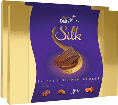 

Cadbury Dairy Milk Silk 24 Premium Miniatures Chocolate Bars(Pack of 2, 480 g)
